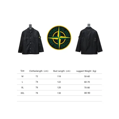 Stone Island Zipper Pocket Sleeve Badge Shirt Jacket 02