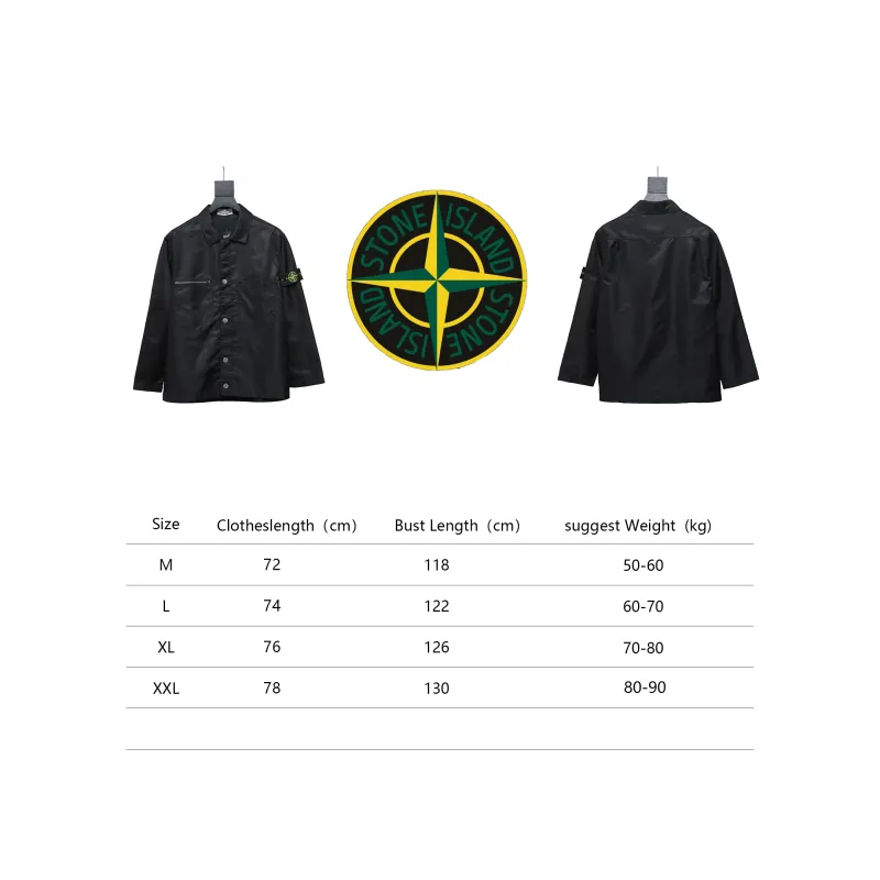 Stone Island Zipper Pocket Sleeve Badge Shirt Jacket