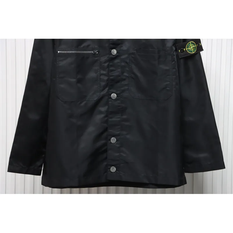 Stone Island Zipper Pocket Sleeve Badge Shirt Jacket