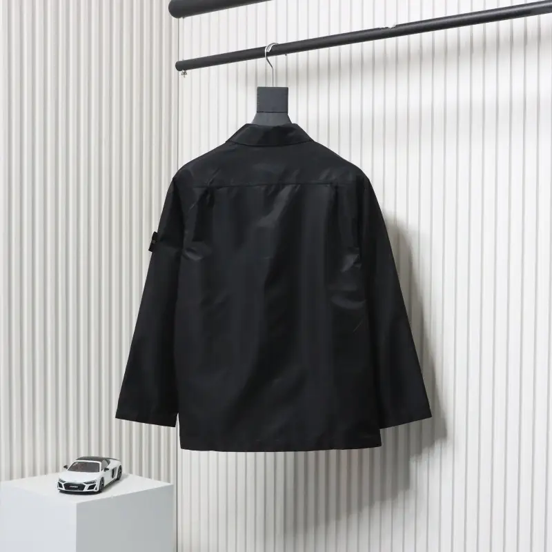 Stone Island Zipper Pocket Sleeve Badge Shirt Jacket
