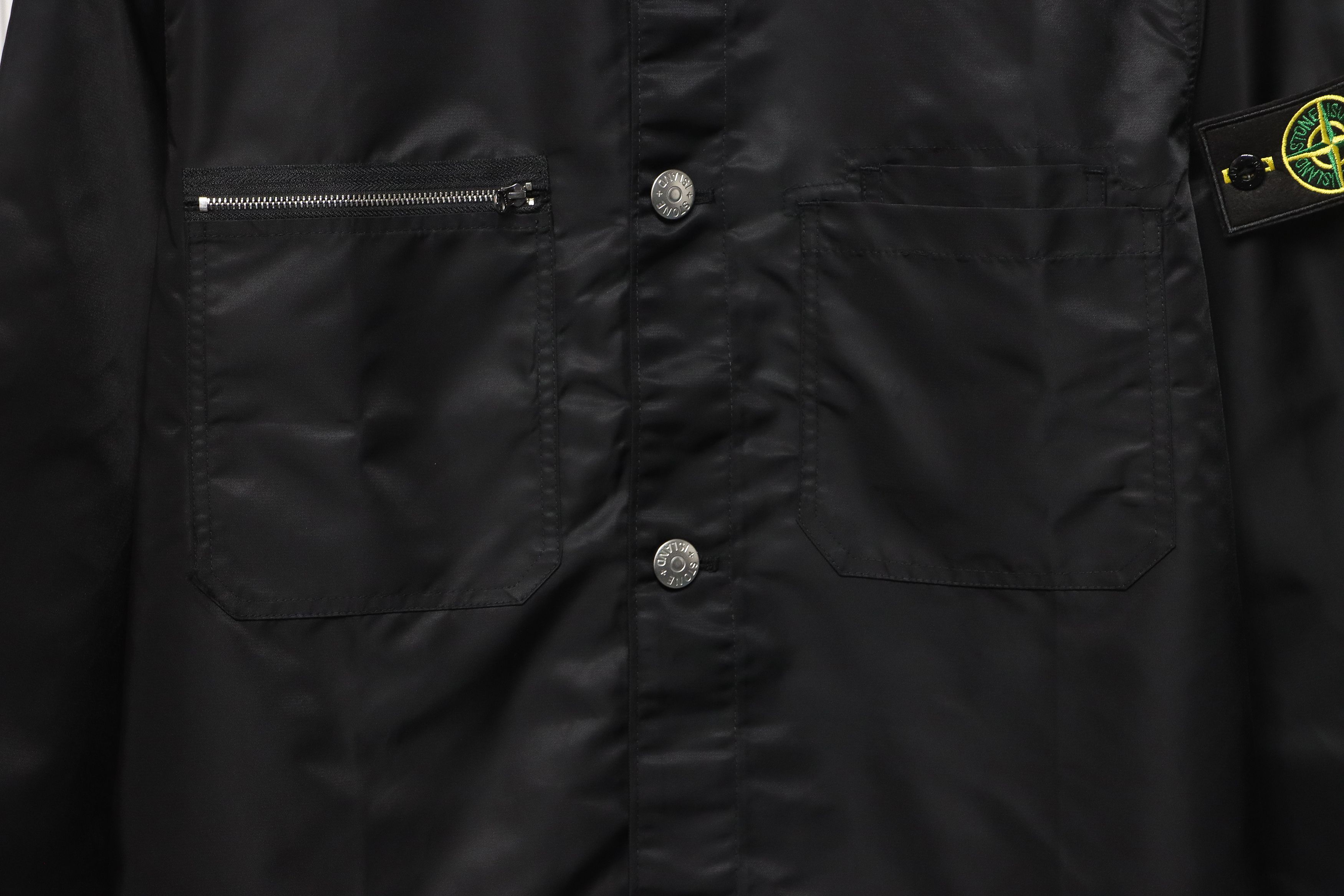 Stone Island Zipper Pocket Sleeve Badge Shirt Jacket