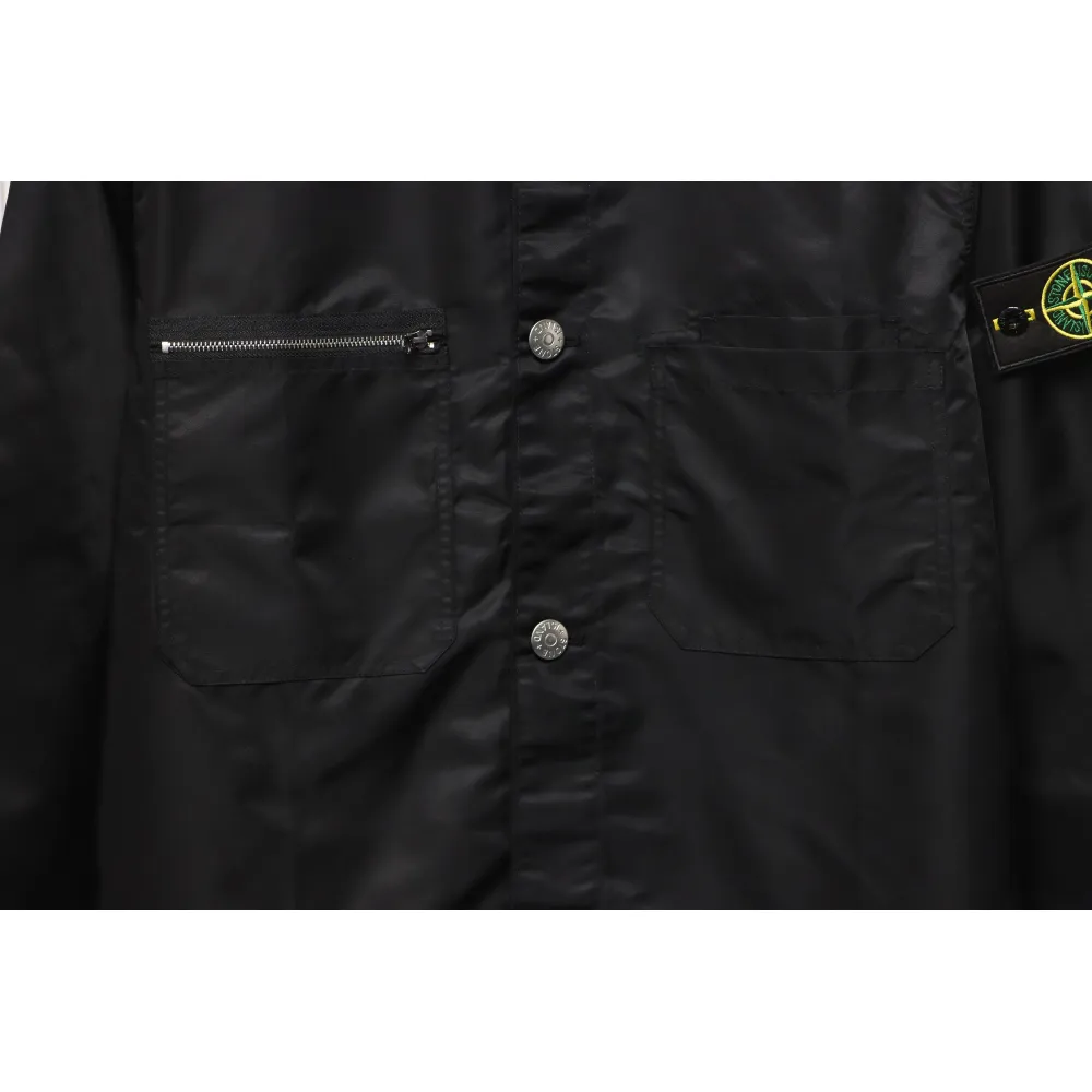 Stone Island Zipper Pocket Sleeve Badge Shirt Jacket