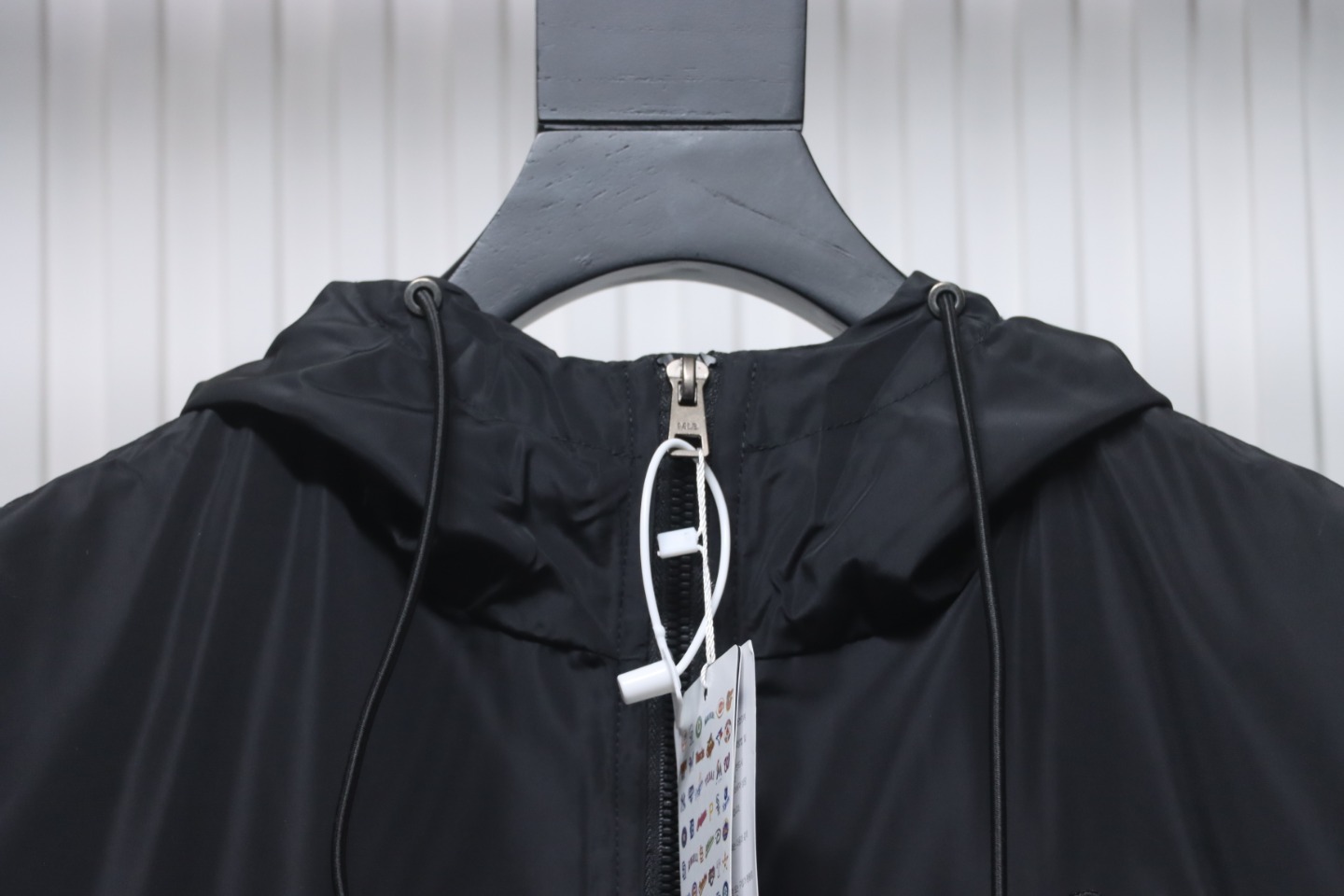 MLB All Over Logo Print Trench Coat Black