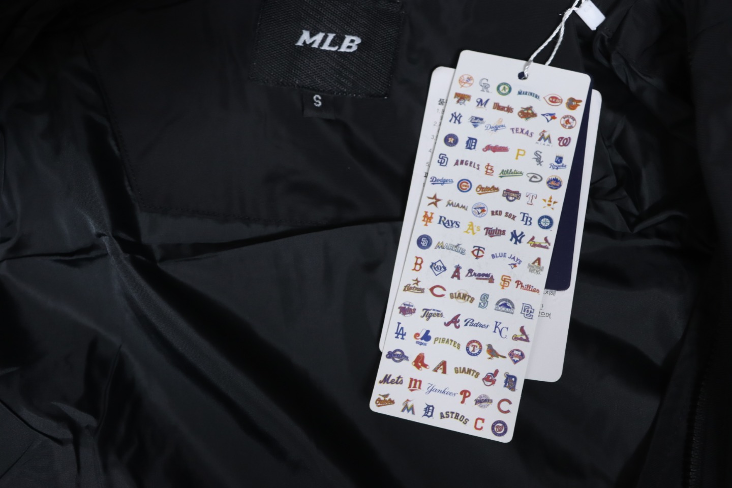 MLB All Over Logo Print Trench Coat Black