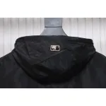 MLB All Over Logo Print Trench Coat Black White