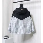 MLB All Over Logo Print Trench Coat Black White