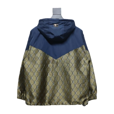 MLB All Over Logo Print Trench Coat Blue Green 02