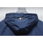 MLB All Over Logo Print Trench Coat Blue Green