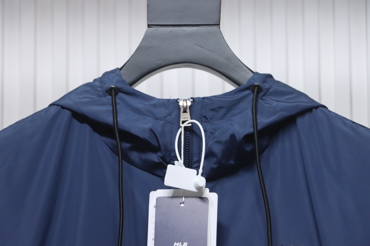 MLB All Over Logo Print Trench Coat Blue Green