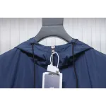 MLB All Over Logo Print Trench Coat Blue Green