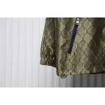 MLB All Over Logo Print Trench Coat Blue Green