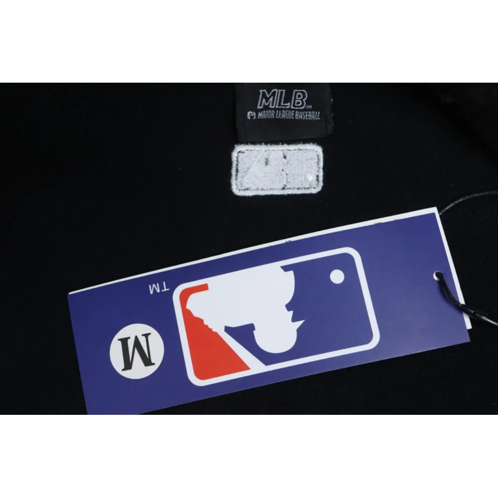 MLB Classic Embroidered LOGO Lambswool Jacket Black