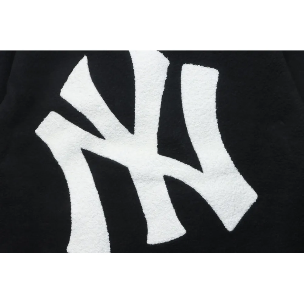 MLB Classic Embroidered LOGO Lambswool Jacket Black