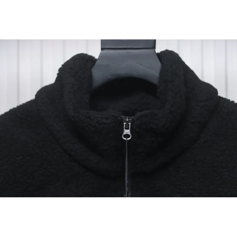 MLB Classic Embroidered LOGO Lambswool Jacket Black