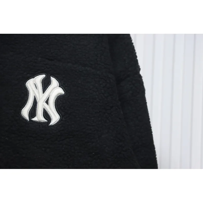 MLB Classic Embroidered LOGO Lambswool Jacket Black