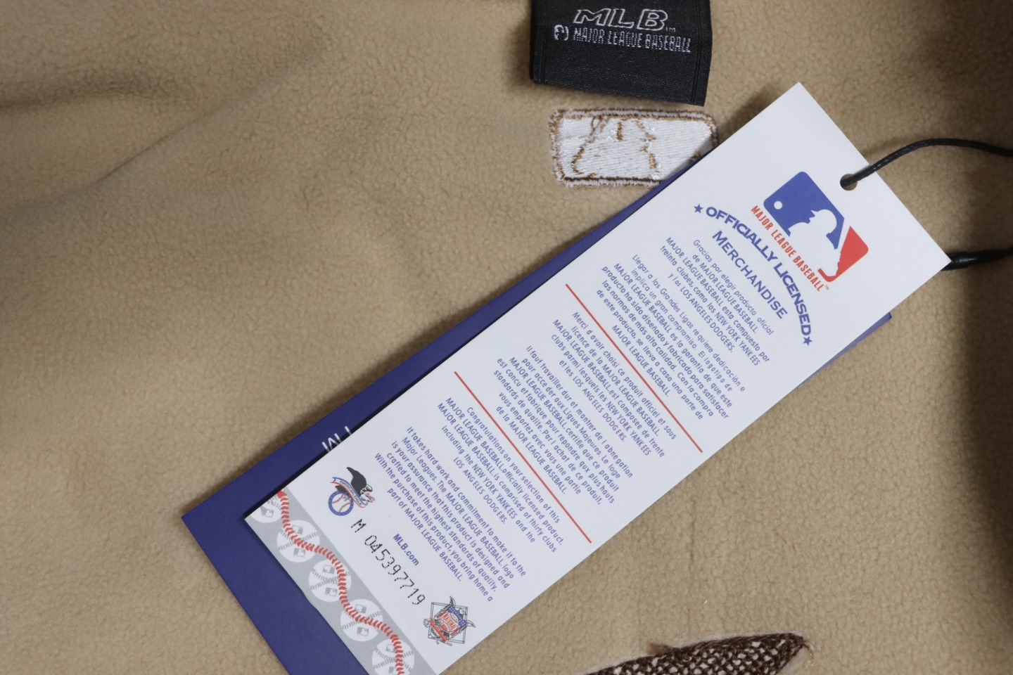 MLB Classic Embroidered LOGO Lambswool Jacket Brown