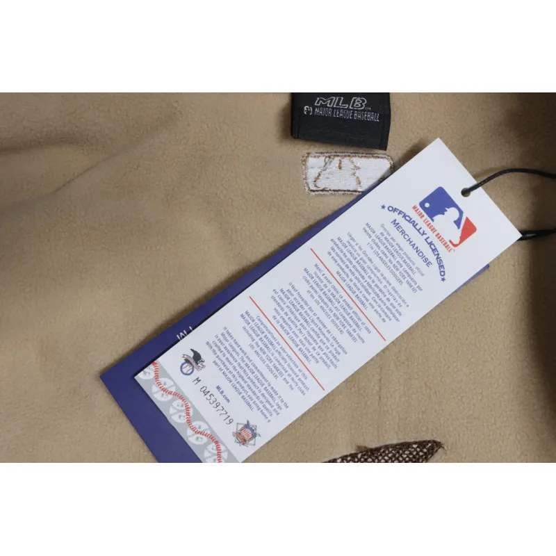 MLB Classic Embroidered LOGO Lambswool Jacket Brown