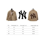 MLB Classic Embroidered LOGO Lambswool Jacket Brown