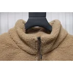 MLB Classic Embroidered LOGO Lambswool Jacket Brown
