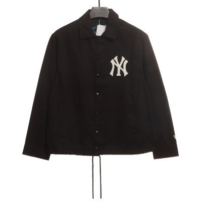 MLB Collaborative Front And Back Embroidered Jacket Black 01