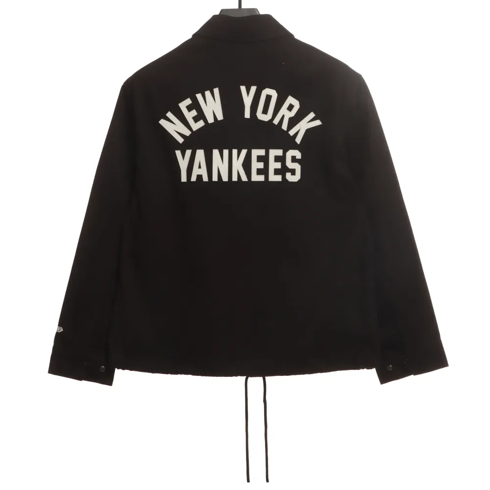 MLB Collaborative Front And Back Embroidered Jacket Black