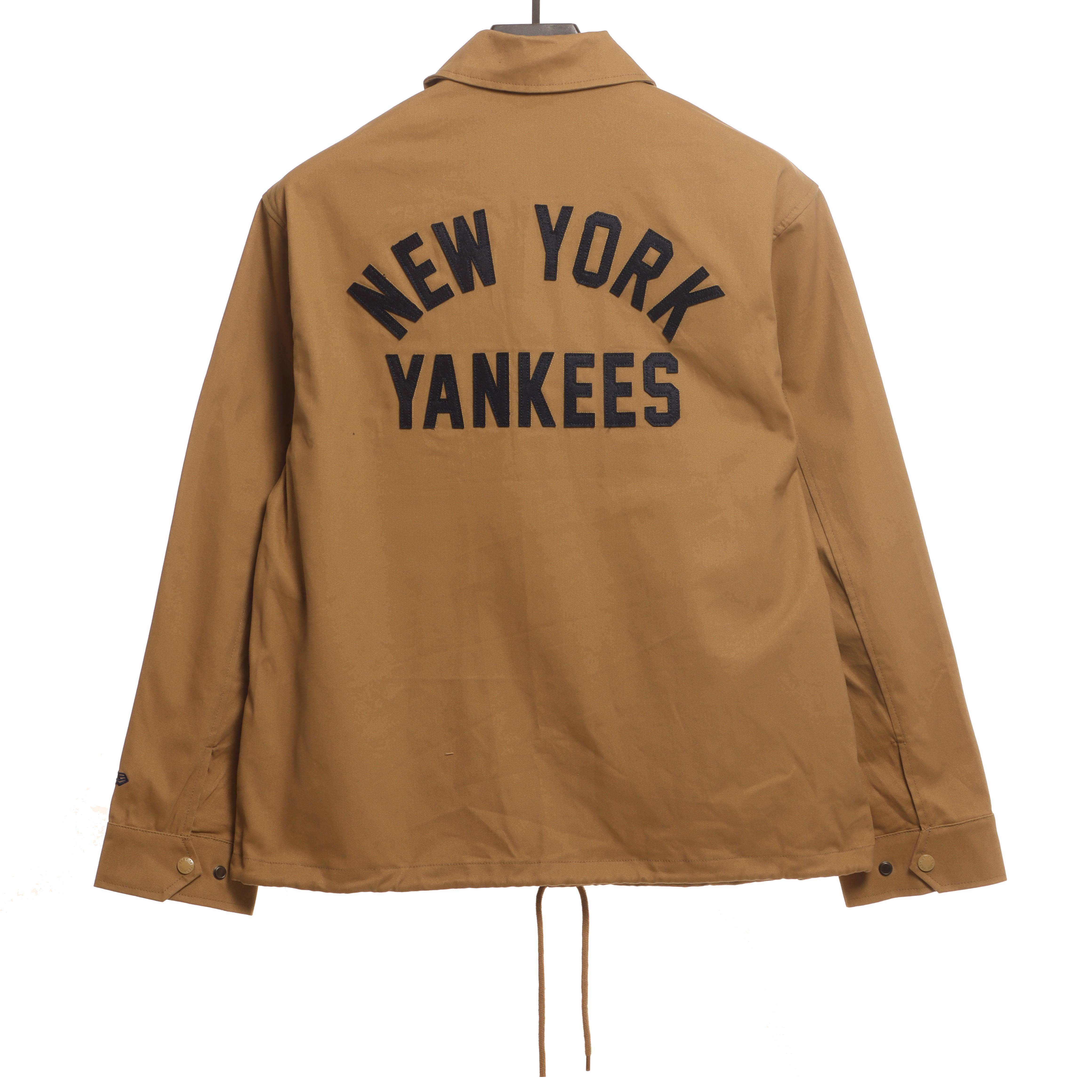 MLB Collaborative Front And Back Embroidered Jacket Brown