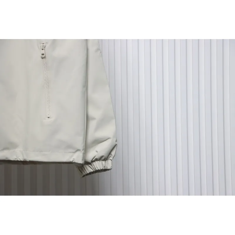 MLB Embroidered Hooded White Label Sports Jacket White