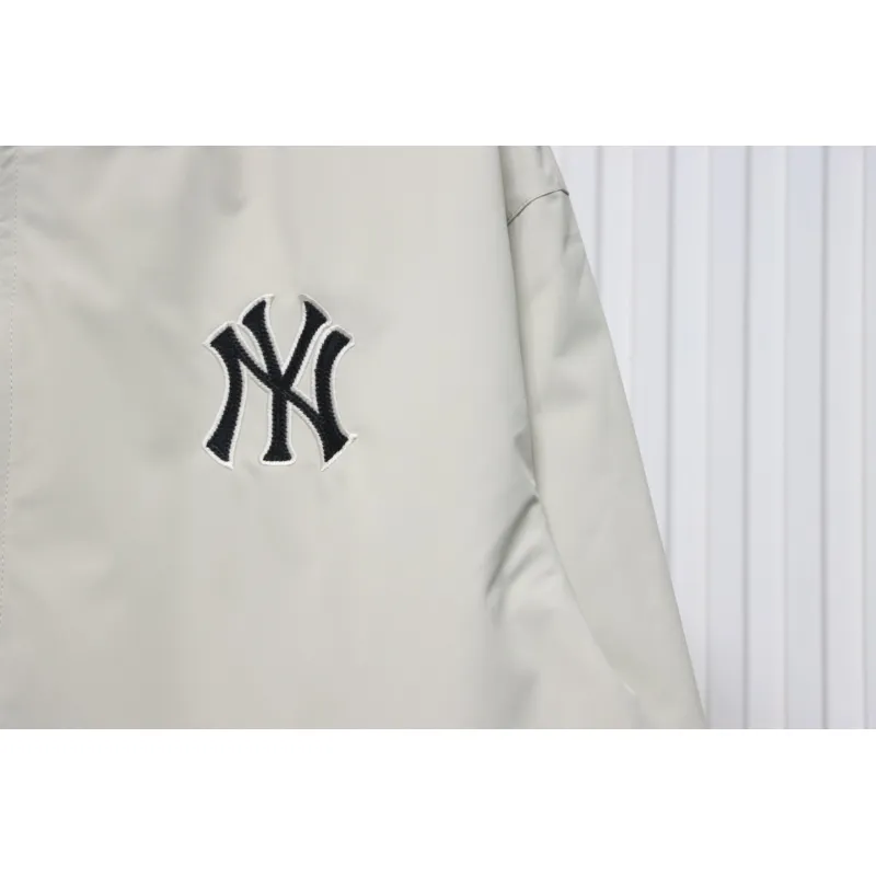 MLB Embroidered Hooded White Label Sports Jacket White