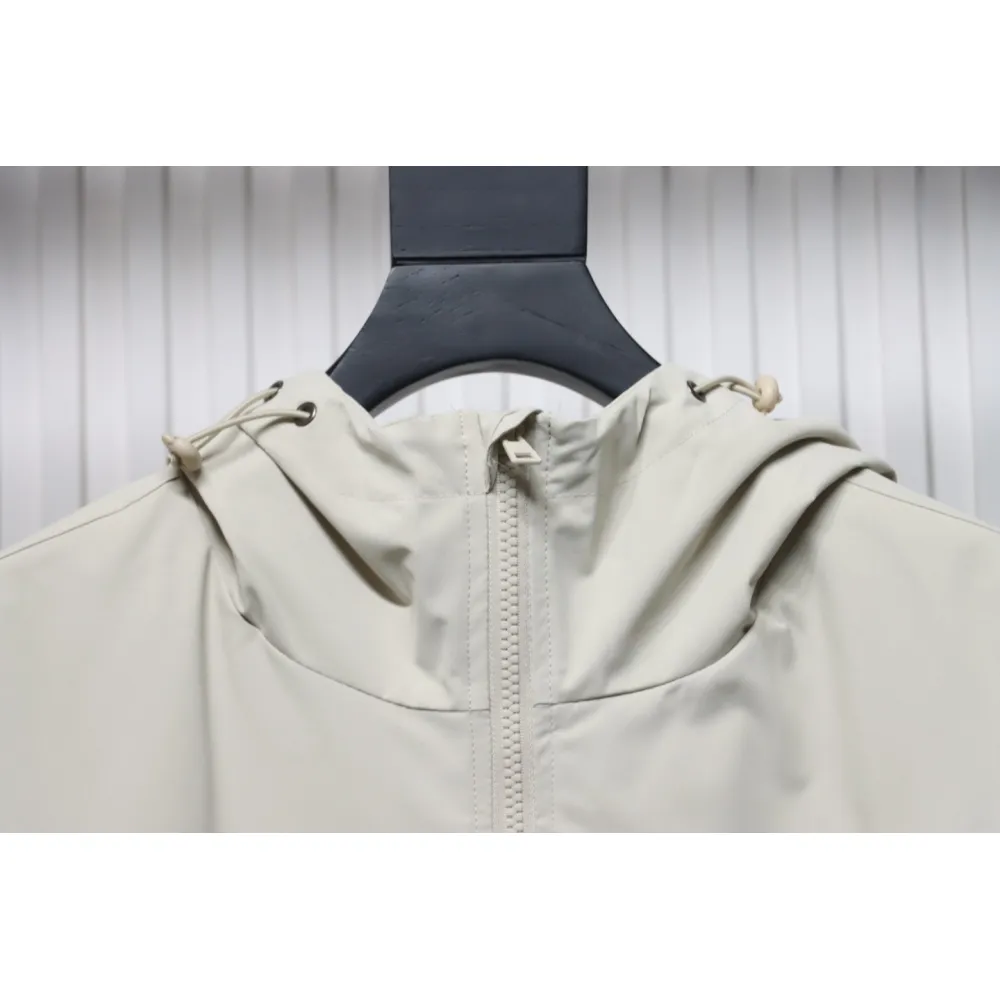 MLB Embroidered Hooded White Label Sports Jacket White