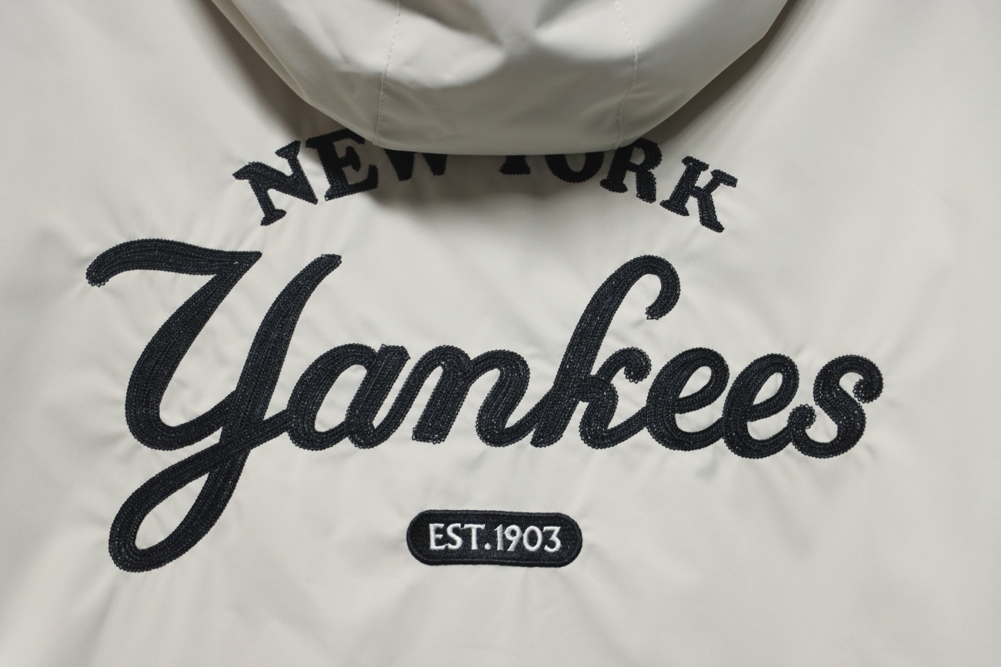 MLB Embroidered Hooded White Label Sports Jacket White