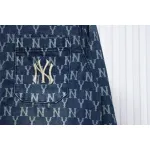 MLB Embroidered Logo Print Denim Shirt Jacket