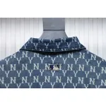 MLB Embroidered Logo Print Denim Shirt Jacket
