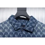 MLB Embroidered Logo Print Denim Shirt Jacket