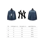 MLB Embroidered Logo Print Denim Shirt Jacket