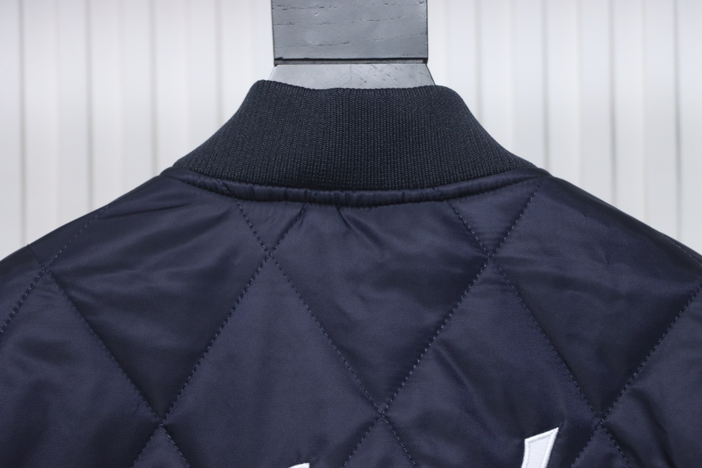 MLB Patch Embroidered Large Logo Baseball Jacket Quilted Jacket Blue