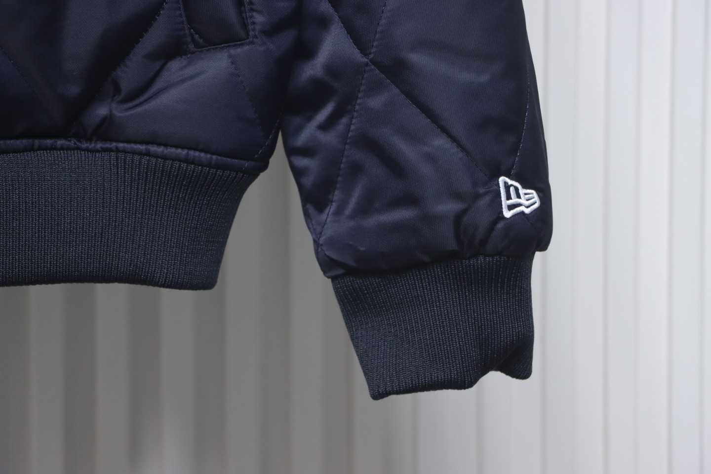 MLB Patch Embroidered Large Logo Baseball Jacket Quilted Jacket Blue