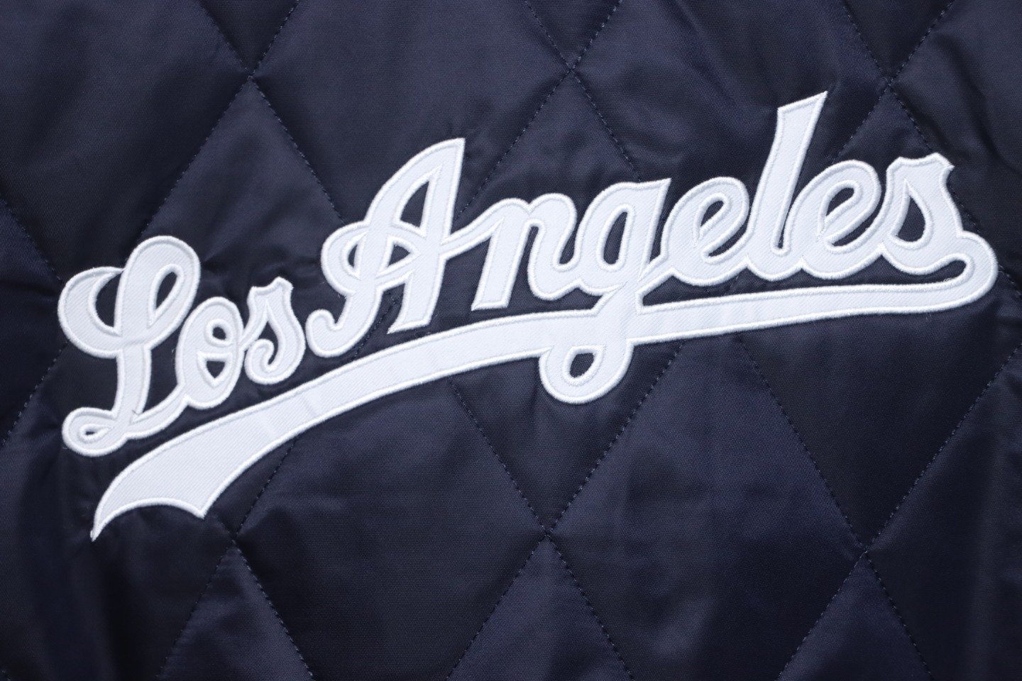 MLB Patch Embroidered Large Logo Baseball Jacket Quilted Jacket Blue