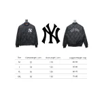 MLB Patch Embroidered Large Logo Baseball Jacket Quilted Jacket Black