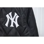 MLB Patch Embroidered Large Logo Baseball Jacket Quilted Jacket Black