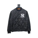 MLB Patch Embroidered Large Logo Baseball Jacket Quilted Jacket Black