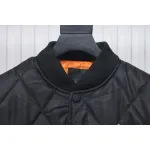 MLB Patch Embroidered Large Logo Baseball Jacket Quilted Jacket Black