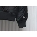MLB Patch Embroidered Large Logo Baseball Jacket Quilted Jacket Black