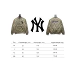 MLB Patch Embroidered Large Logo Baseball Jacket Quilted Jacket Brown