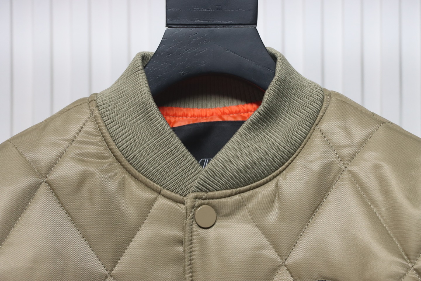 MLB Patch Embroidered Large Logo Baseball Jacket Quilted Jacket Brown