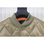 MLB Patch Embroidered Large Logo Baseball Jacket Quilted Jacket Brown