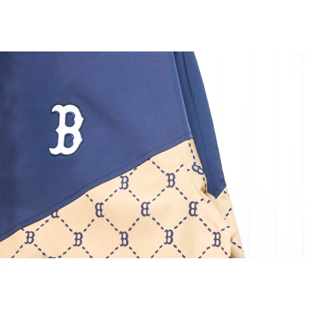 MLB Patchwork Logo Print Trench Coat