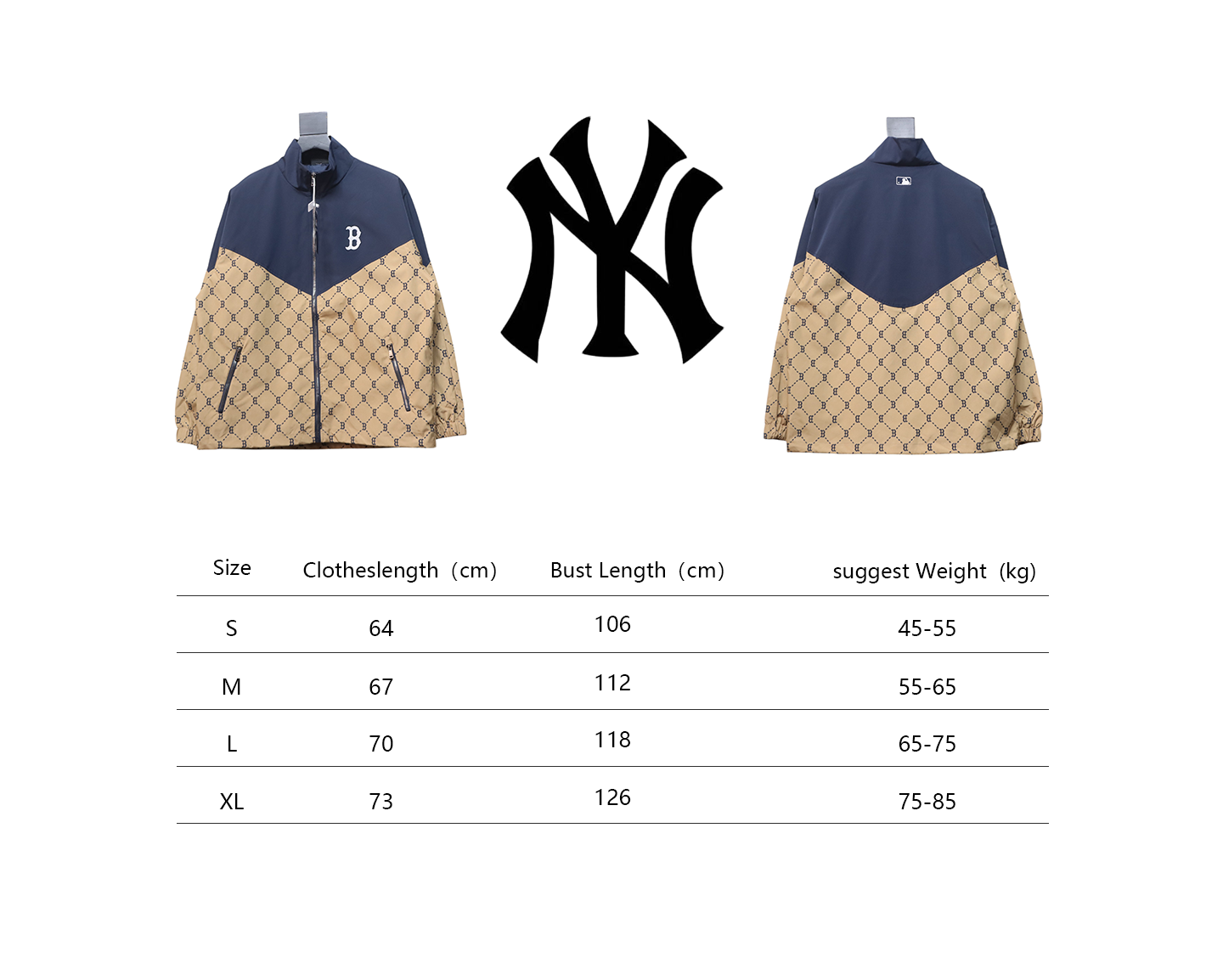 MLB Patchwork Logo Print Trench Coat
