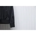 MLB Spliced ​​3D Large Logo Embroidery Baseball Jacket Black