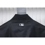 MLB Spliced ​​3D Large Logo Embroidery Baseball Jacket Black