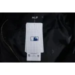 MLB Spliced ​​3D Large Logo Embroidery Baseball Jacket Black